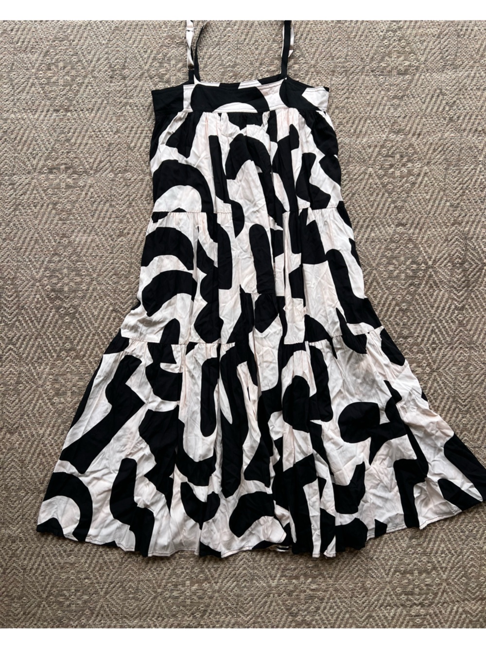 Abel the Label Pink Black Geometric Mod Maxi Dress Womens‎ Size Small NWT